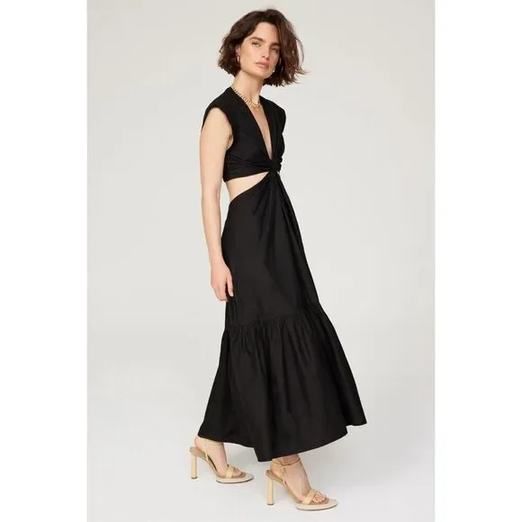 alc black alexandria dress A.L.C. Alejandra Dress Riviera  blueandcream